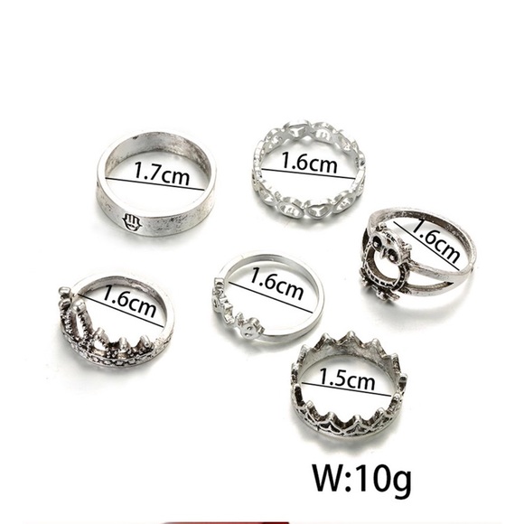 🌷 Midi Rings OWL Set - Picture 5 of 7